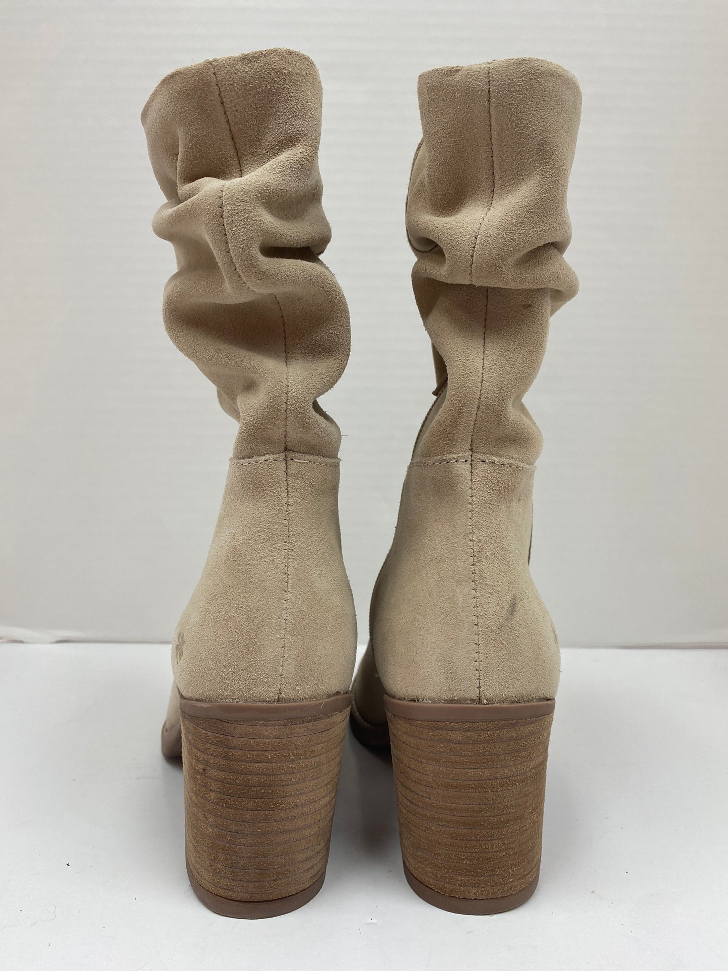 Cream Boots Mid-calf Heels Lucky Brand, Size 6