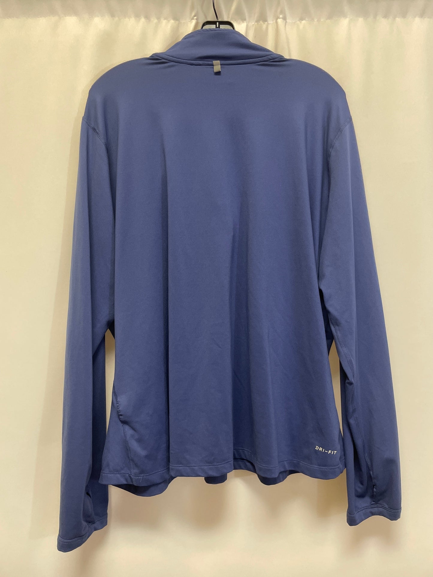 Athletic Top Long Sleeve Collar By Nike In Purple, Size: 2x