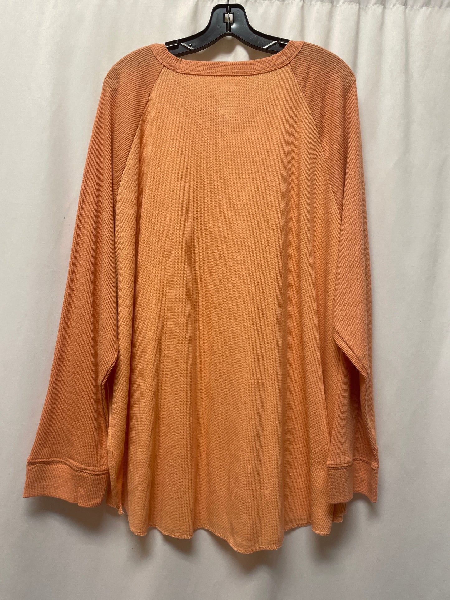 Top Long Sleeve By Sonoma In Peach, Size: 4x