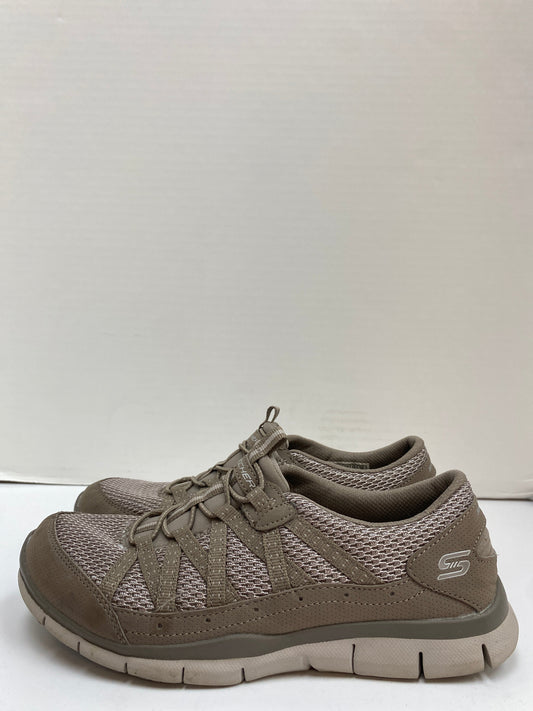 Shoes Athletic By Skechers In Taupe, Size: 6