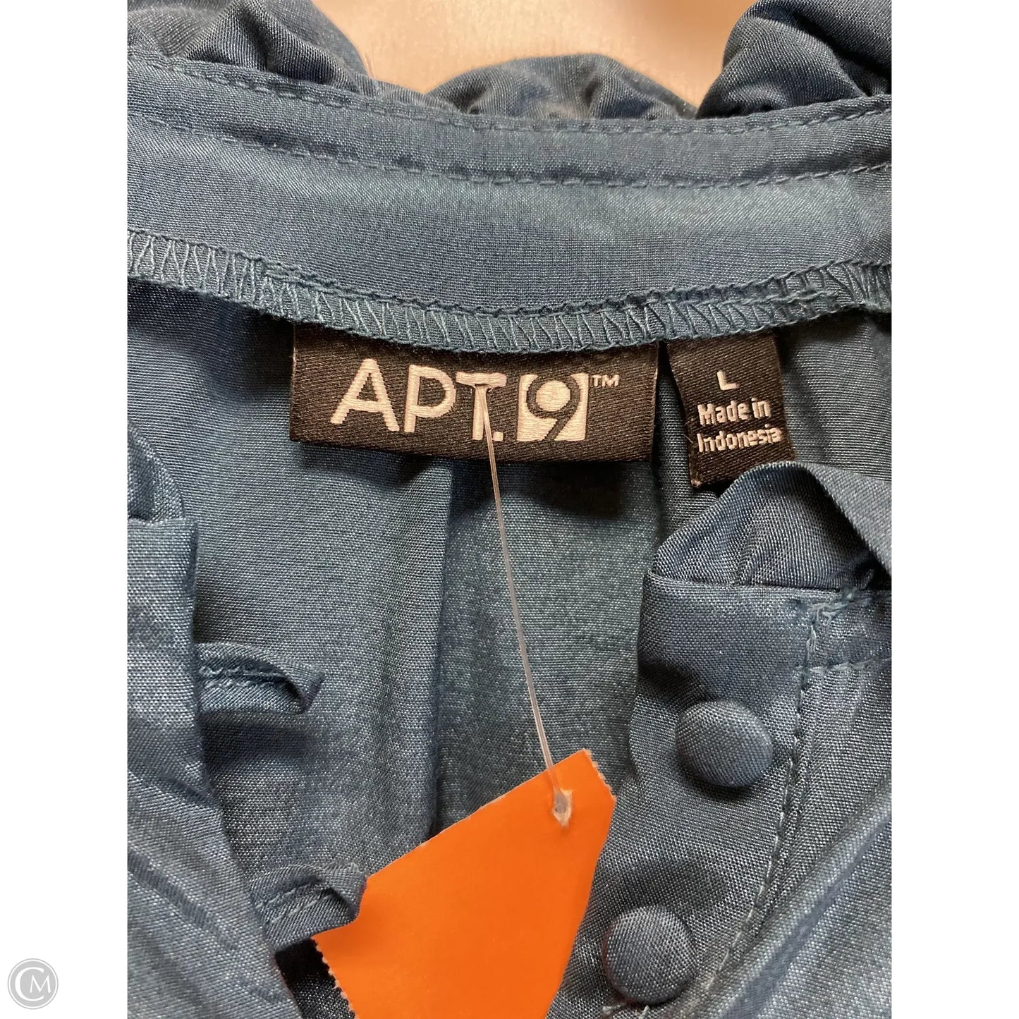 Top Sleeveless By Apt 9 In Blue, Size: L