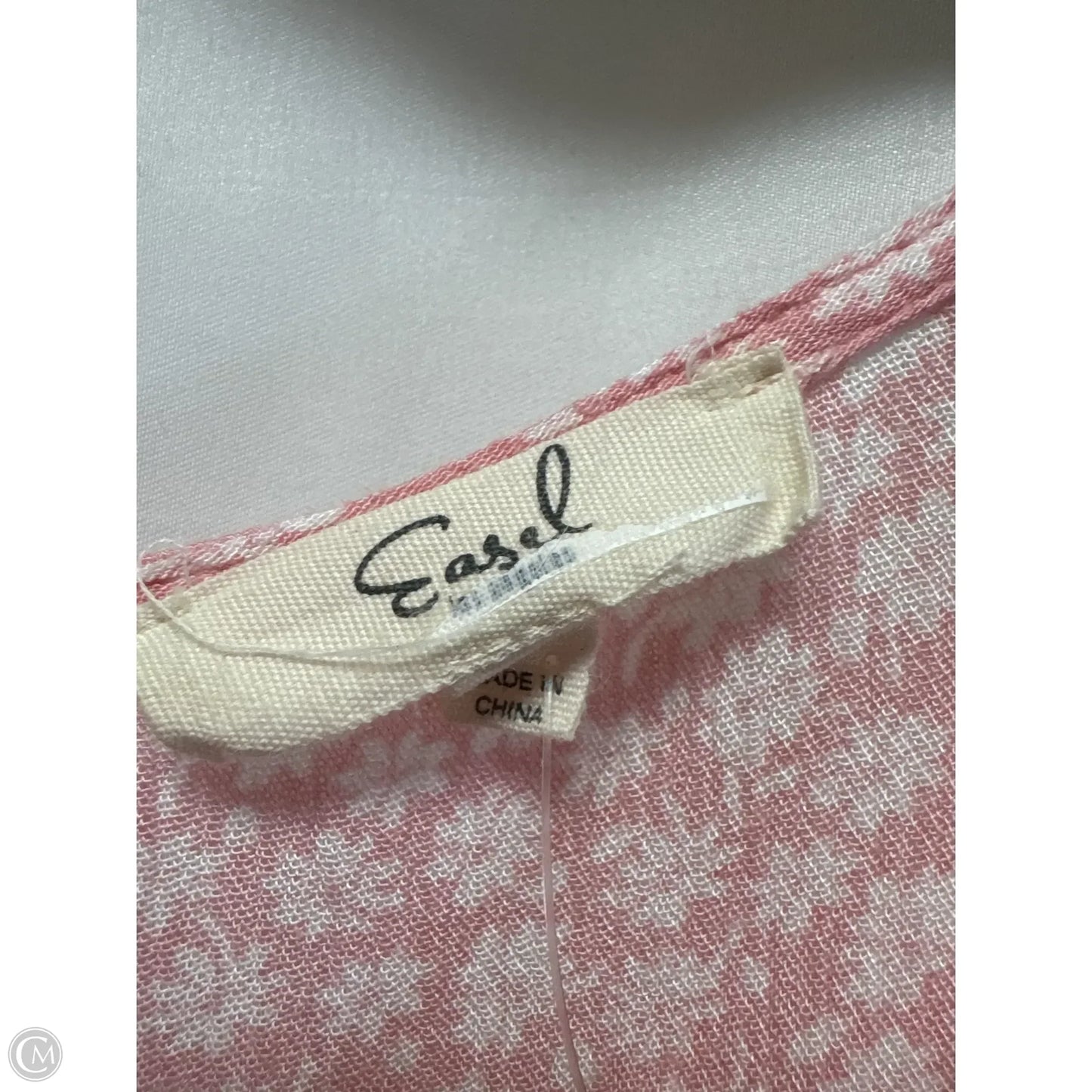 Top Short Sleeve By Easel In Pink, Size: S