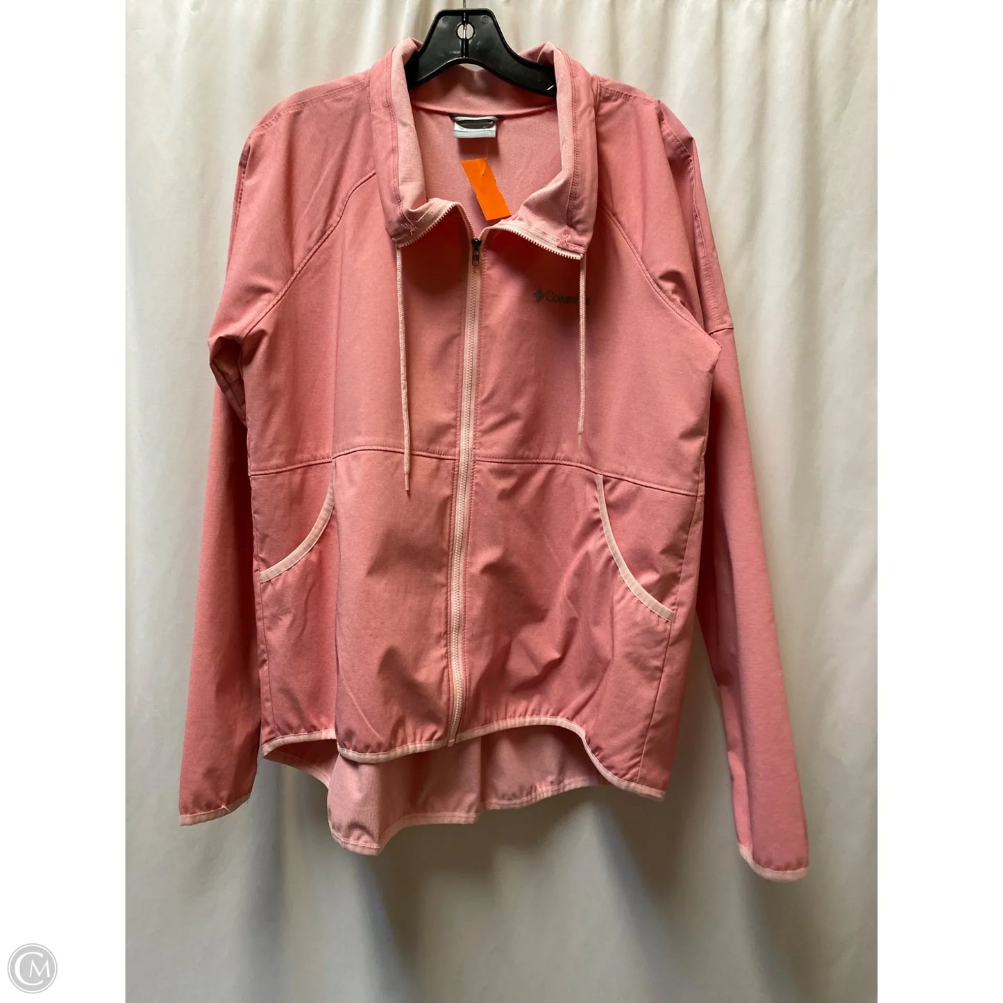 Jacket Windbreaker By Columbia In Pink, Size: L