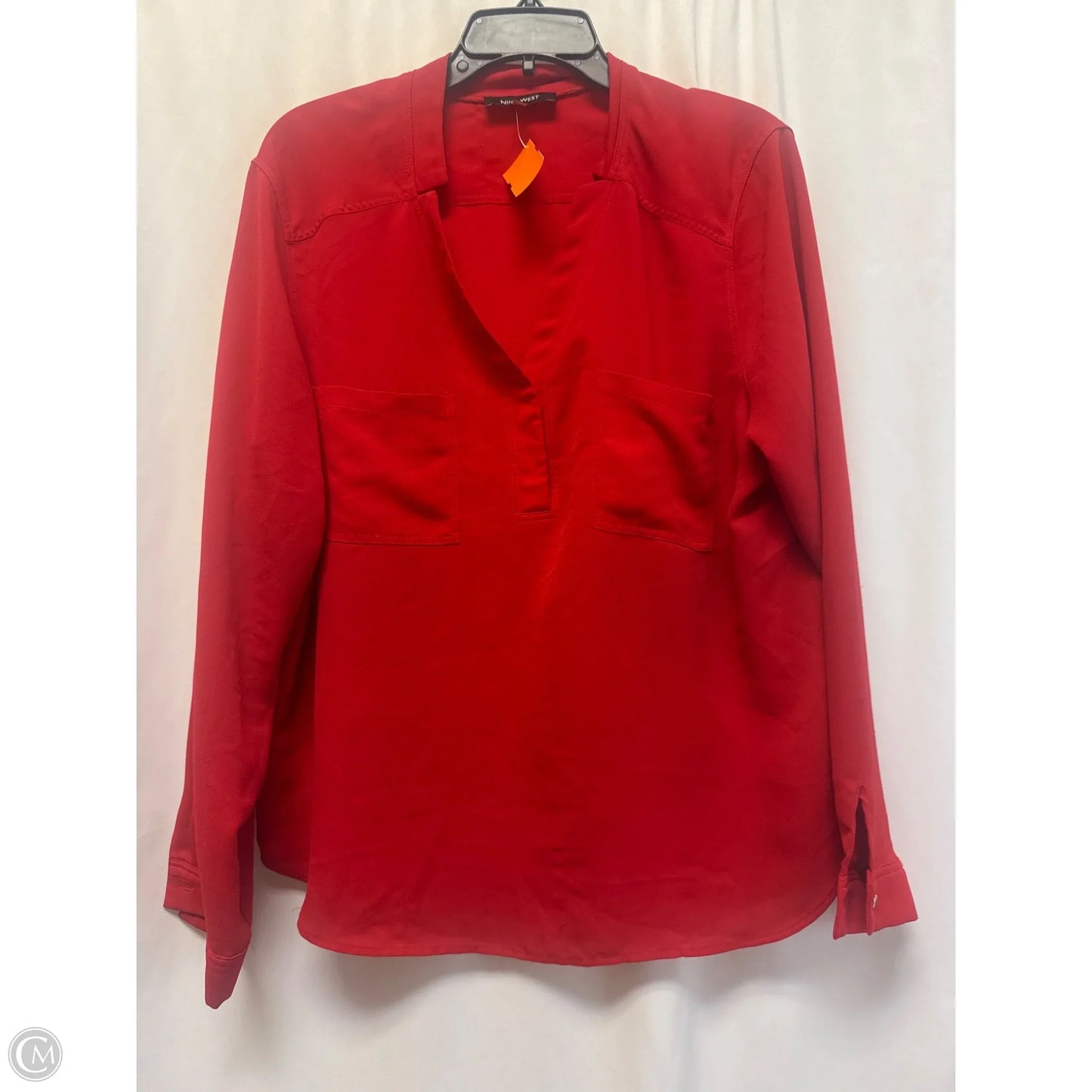 Top Long Sleeve By Nine West In Red, Size: Xl