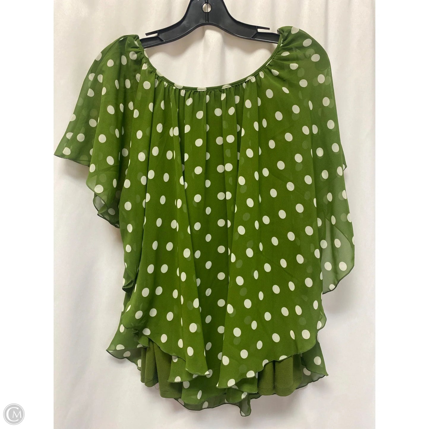 Top Short Sleeve By Cato In Green, Size: L
