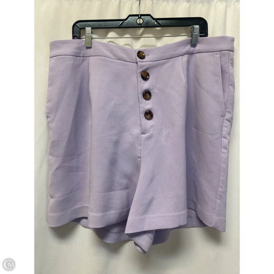 Shorts By Eloquii In Purple, Size: 16
