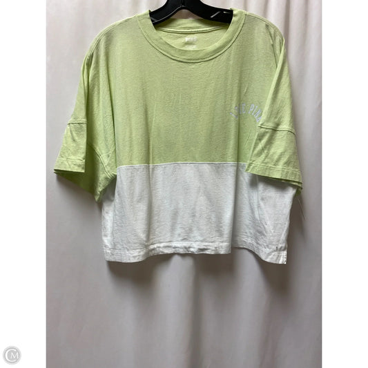 Top Short Sleeve By Pink In Green, Size: M
