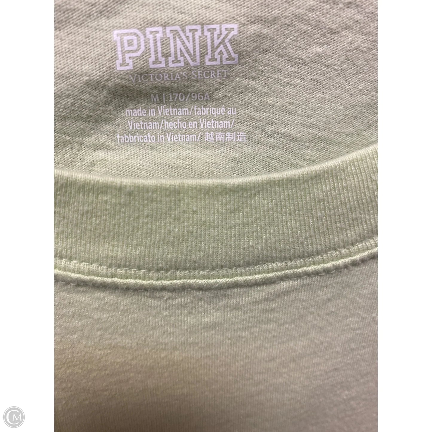 Top Short Sleeve By Pink In Green, Size: M