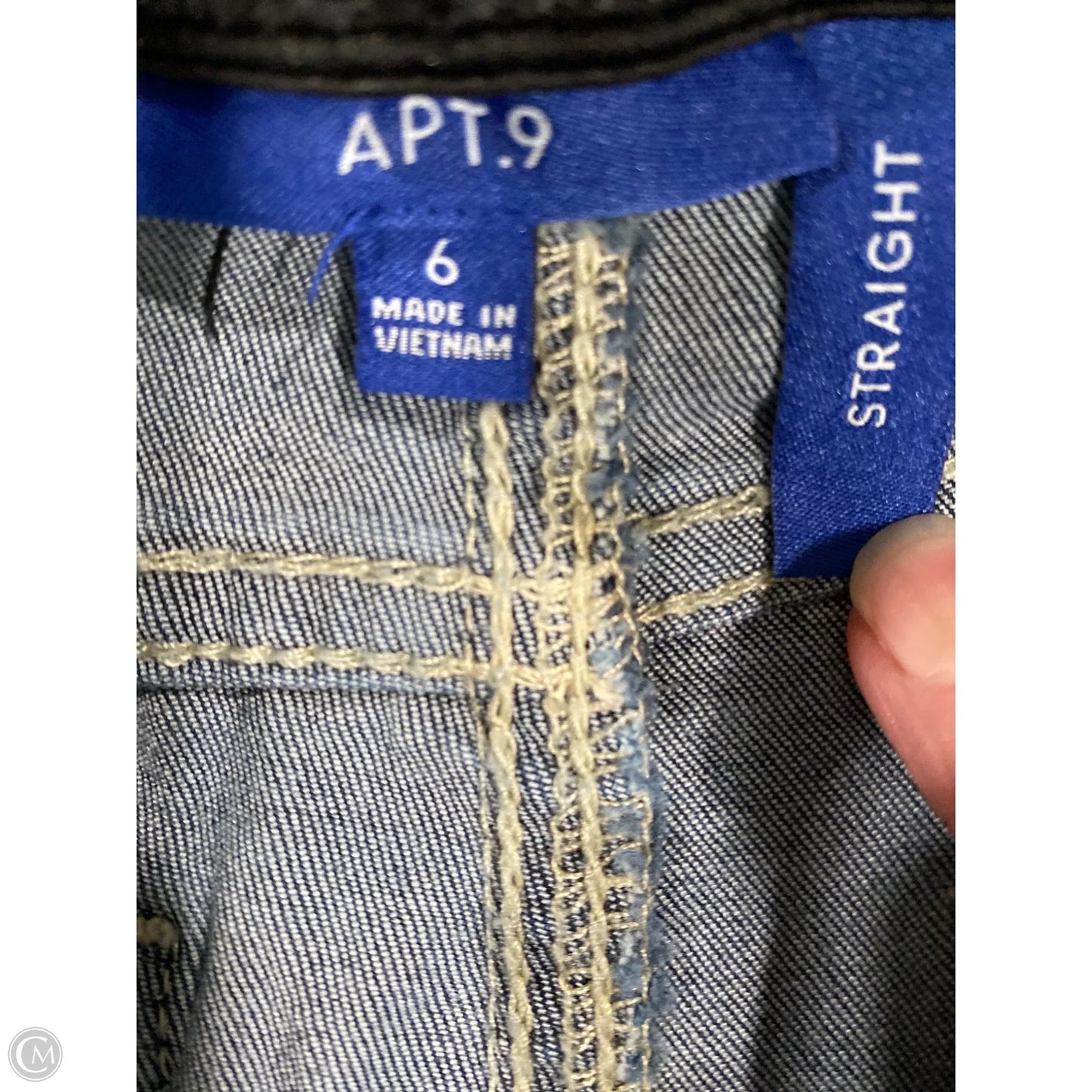 Jeans Straight By Apt 9 In Blue Denim, Size: 6