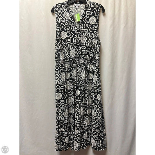 Dress Casual Maxi By Croft And Barrow In Black & White, Size: Xl