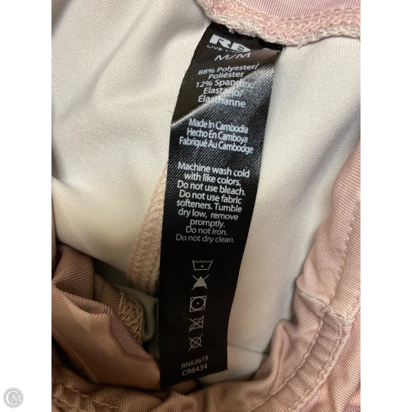 Athletic Leggings By Rbx In Pink, Size: M