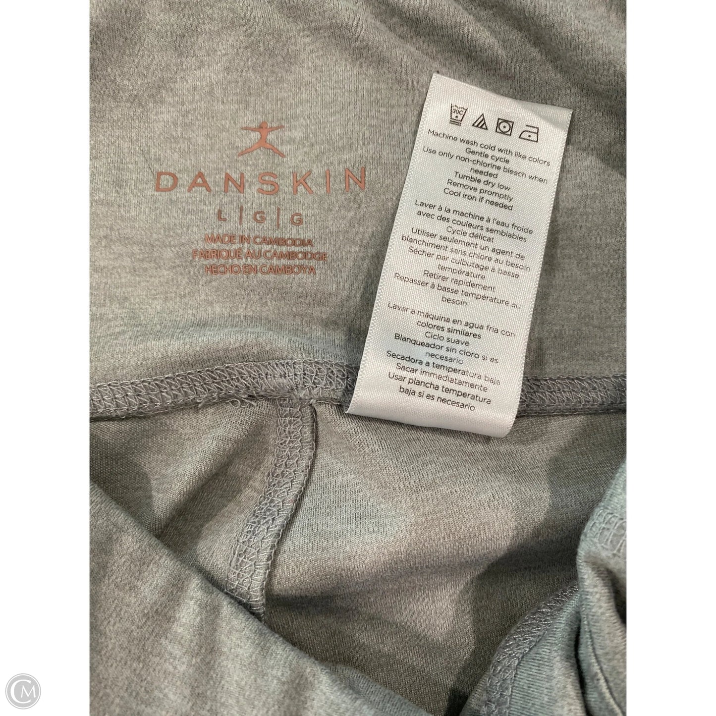 Athletic Leggings By Danskin In Grey, Size: L