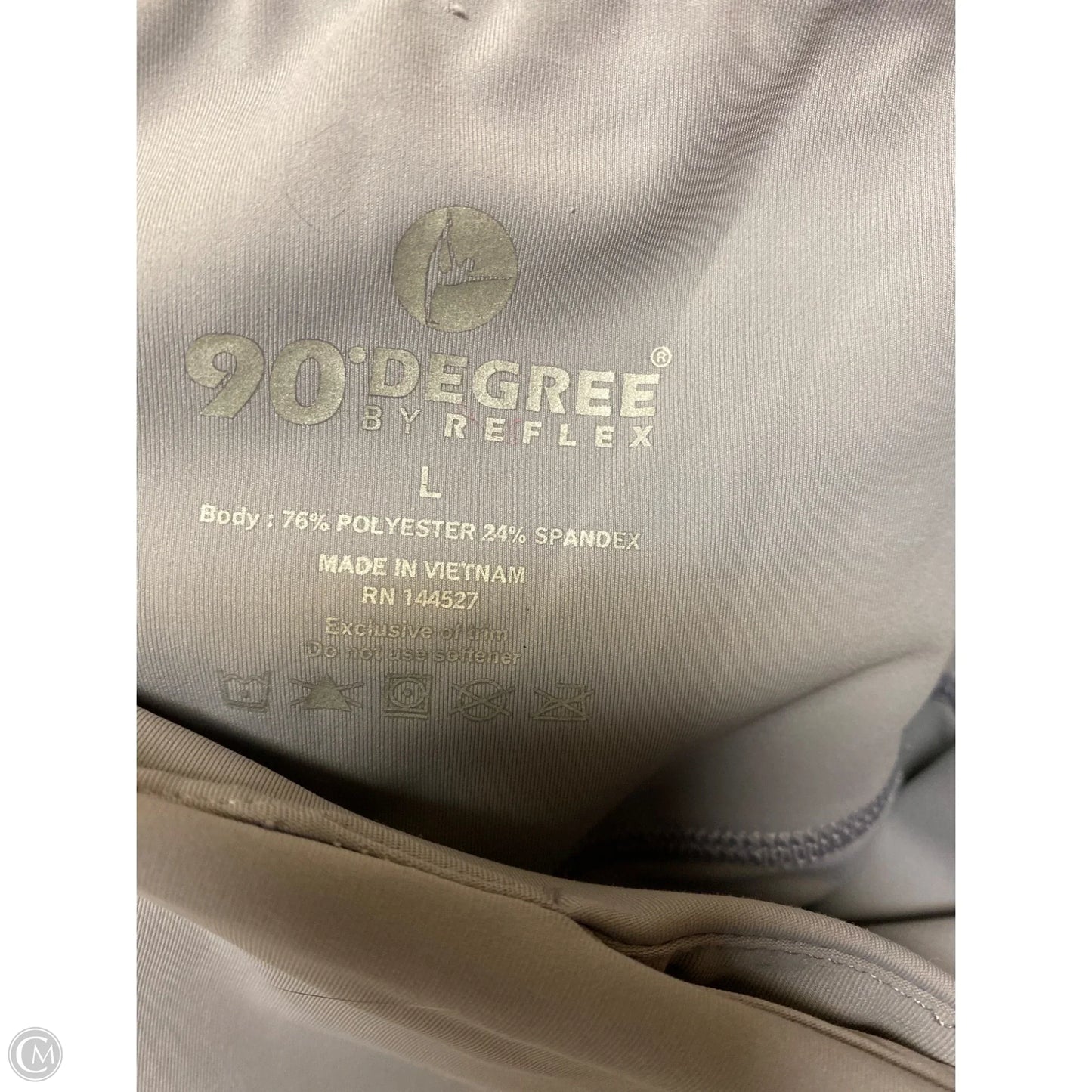 Athletic Leggings By 90 Degrees By Reflex In Grey, Size: L