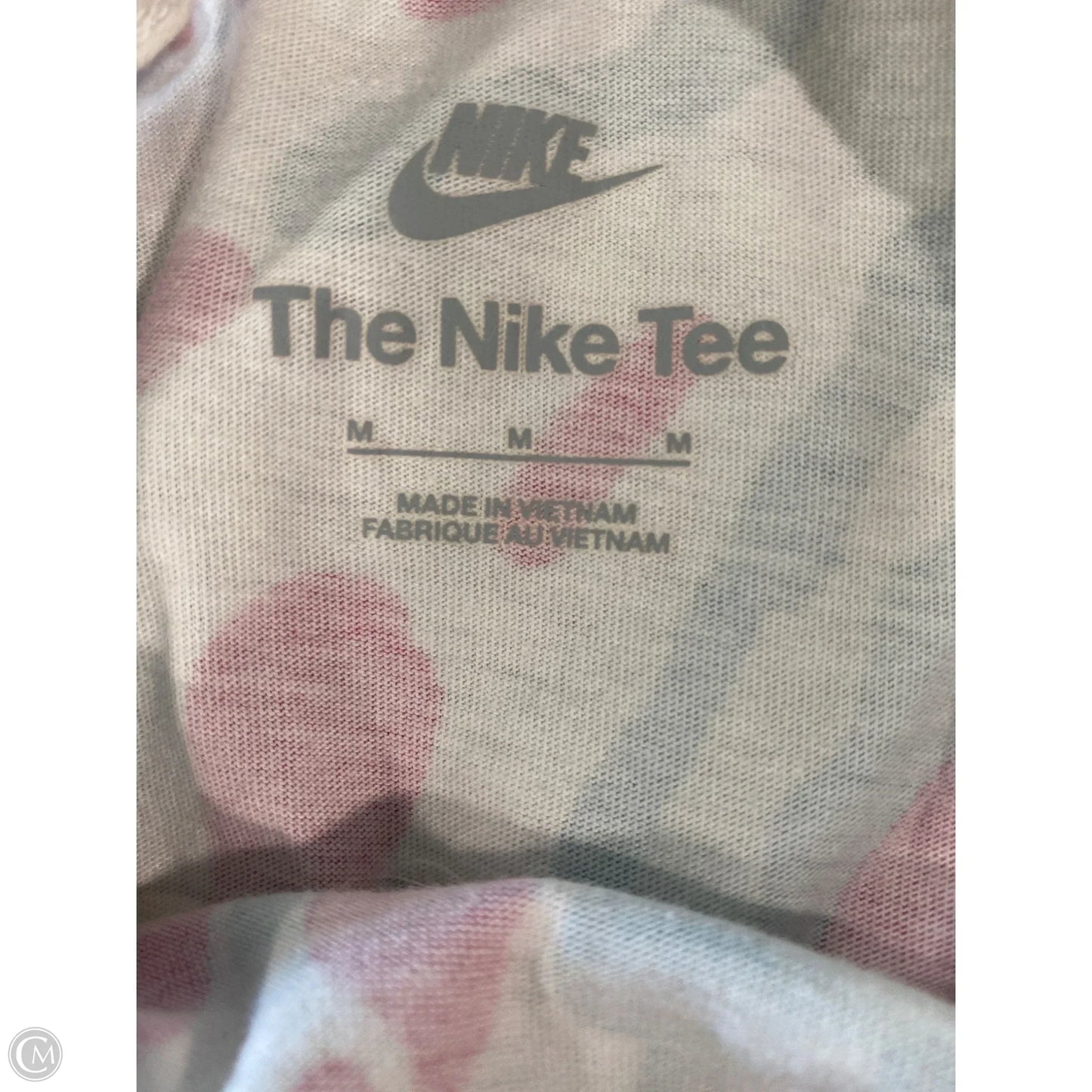 Athletic Top Short Sleeve By Nike In White, Size: M