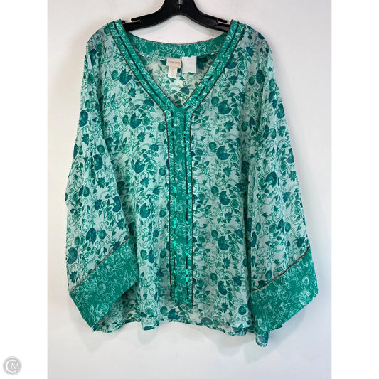 Swimwear Cover-up By Chicos In Green, Size: 4x