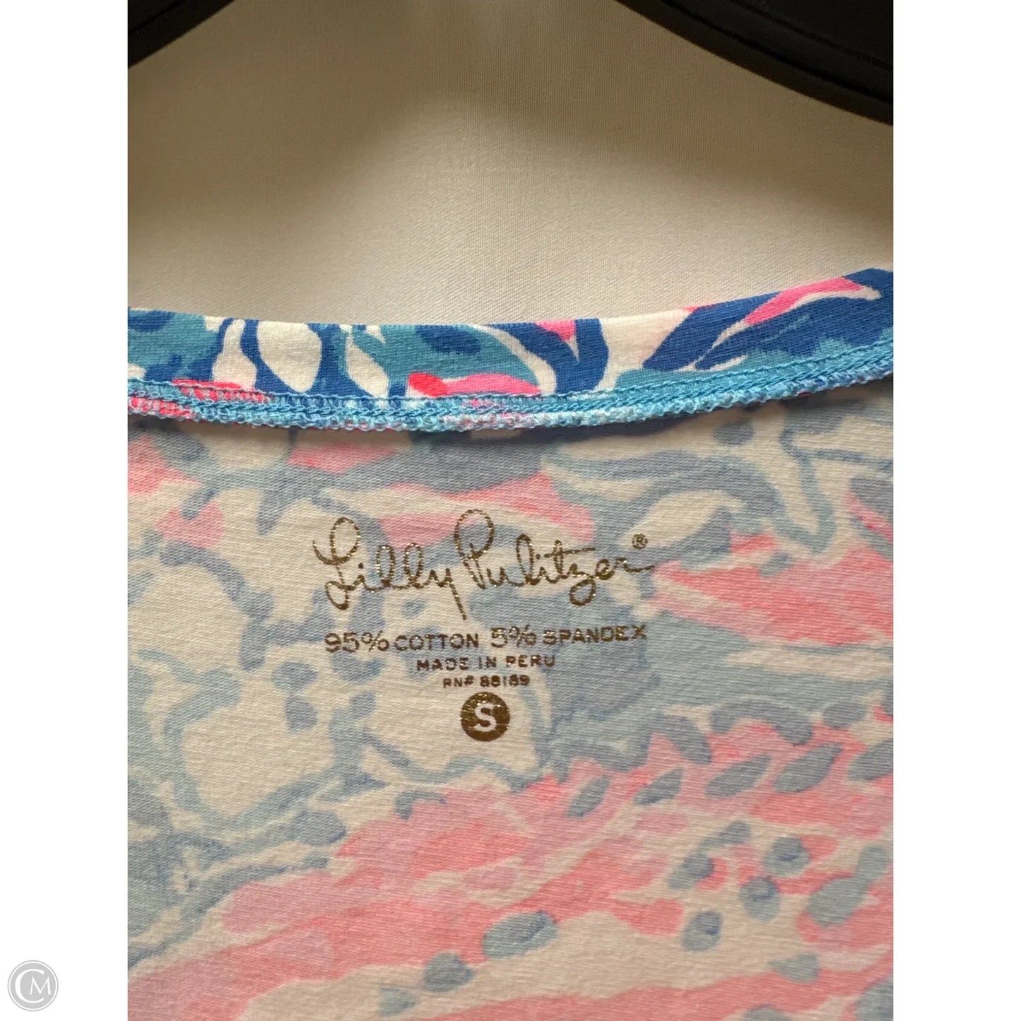 Top Short Sleeve Designer By Lilly Pulitzer In Pink, Size: S