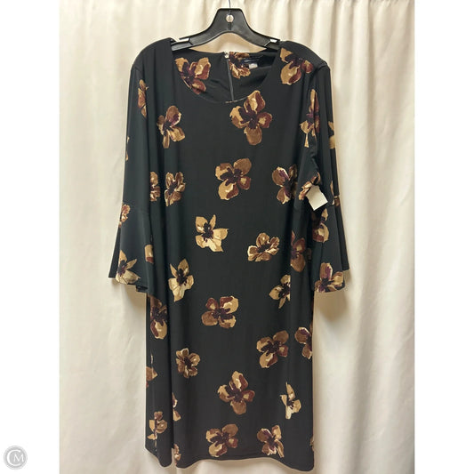 Dress Casual Midi By Tommy Hilfiger In Black, Size: 2x