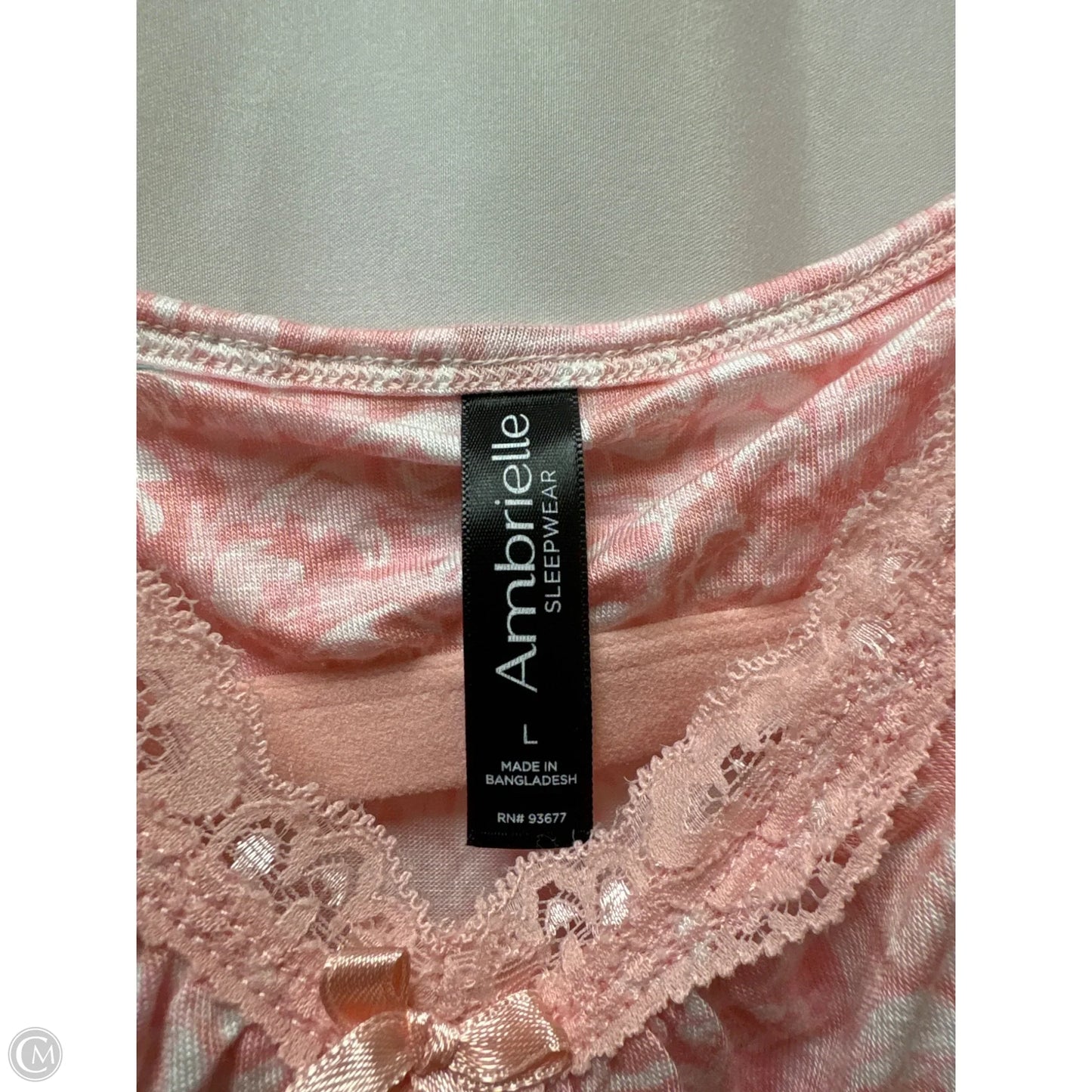 Nightgown By Clothes Mentor In Pink, Size: L