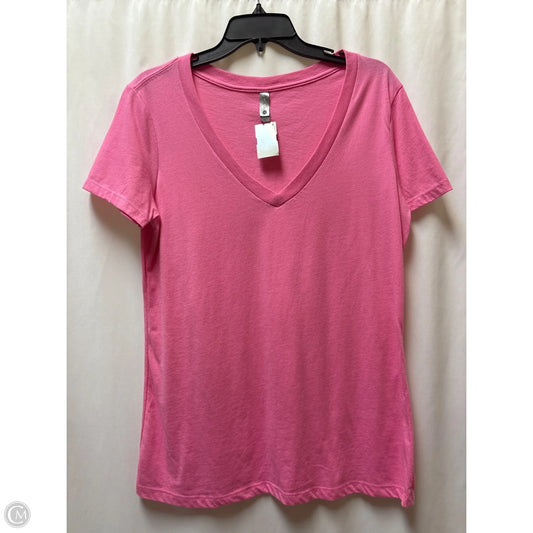 Top Short Sleeve By Next Level In Pink, Size: Xxl