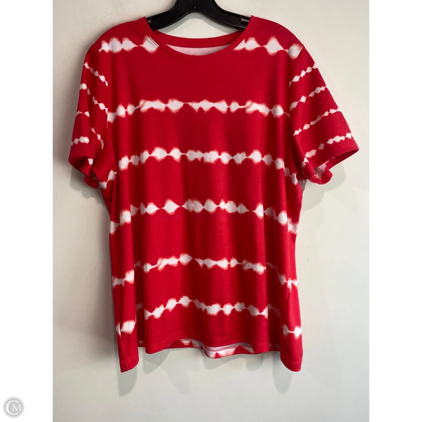 Top Short Sleeve By Kim Rogers In Red, Size: Xl