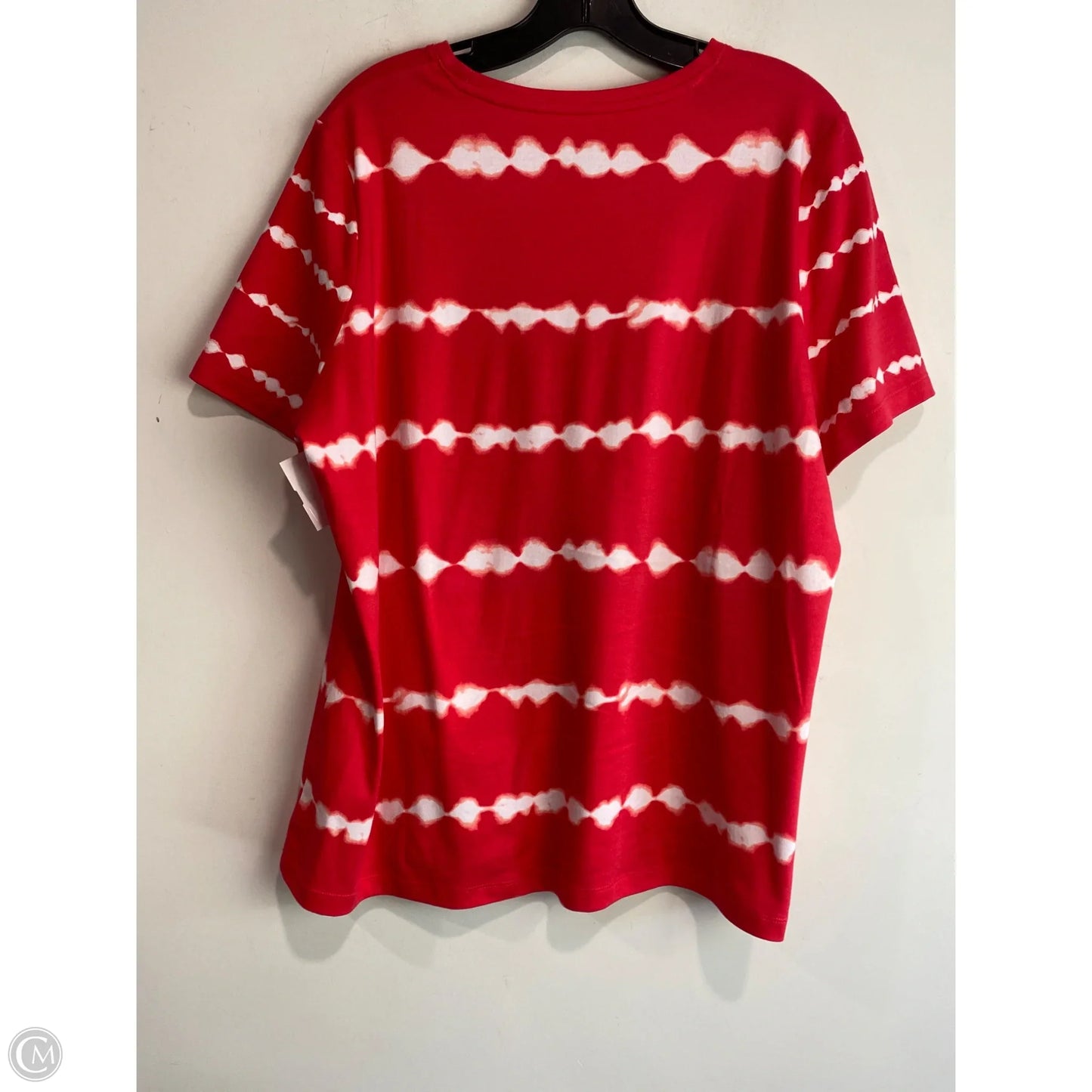 Top Short Sleeve By Kim Rogers In Red, Size: Xl