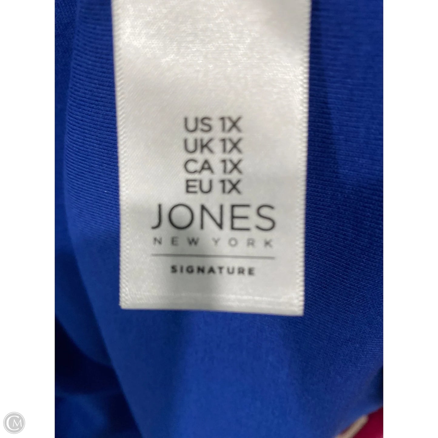 Top Short Sleeve By Jones New York In Blue, Size: 1x