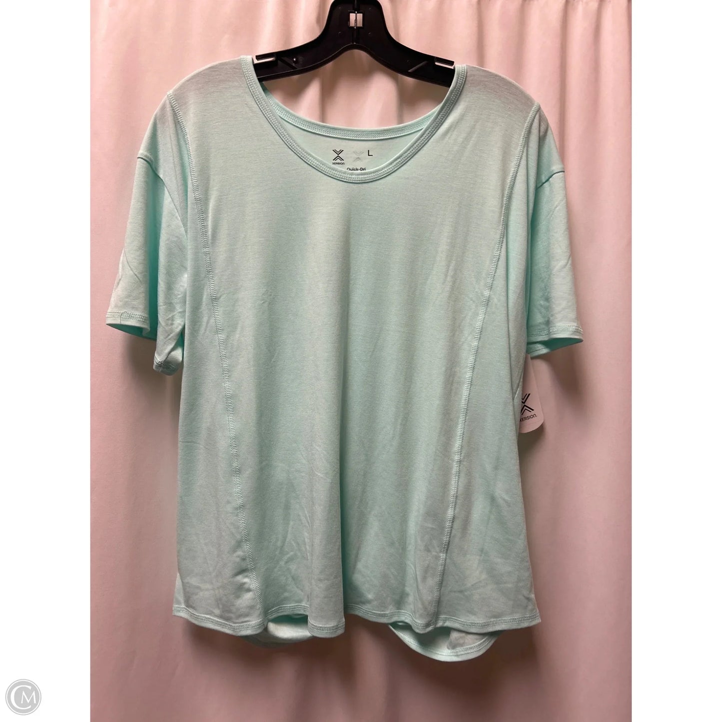 Athletic Top Short Sleeve By Xersion In Teal, Size: L