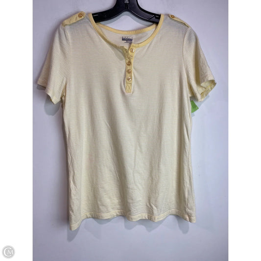 Top Short Sleeve By Basic Editions In Yellow, Size: M