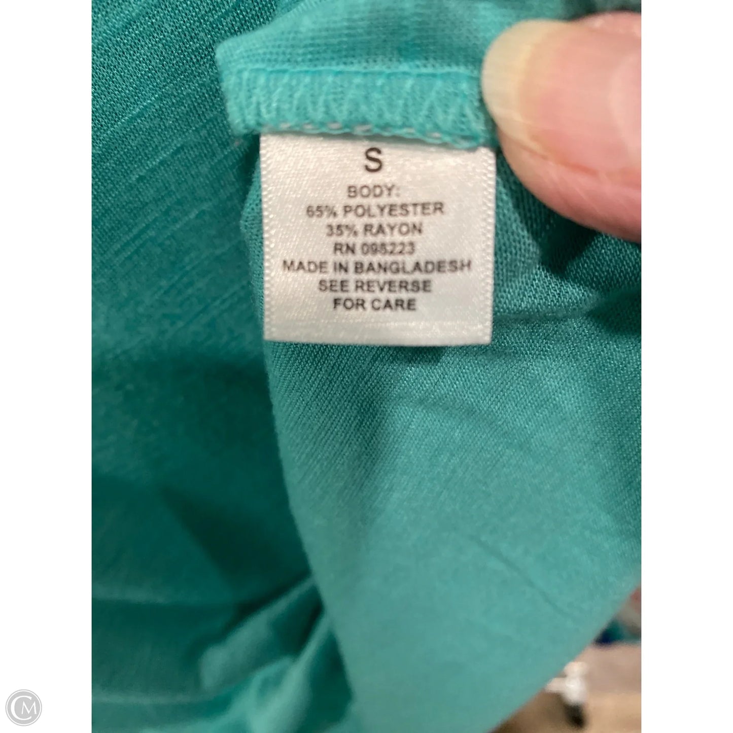 Athletic Top Short Sleeve By Clothes Mentor In Green, Size: S