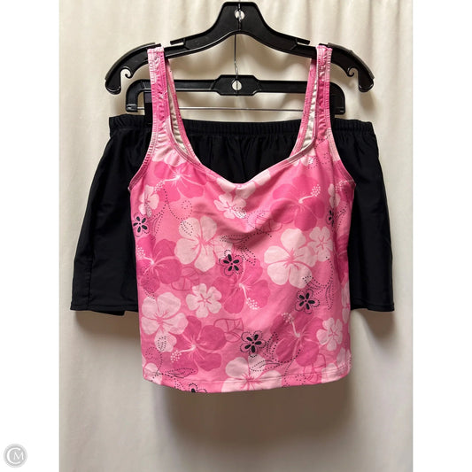 Swimsuit 2pc By Catalina In Pink, Size: 1x