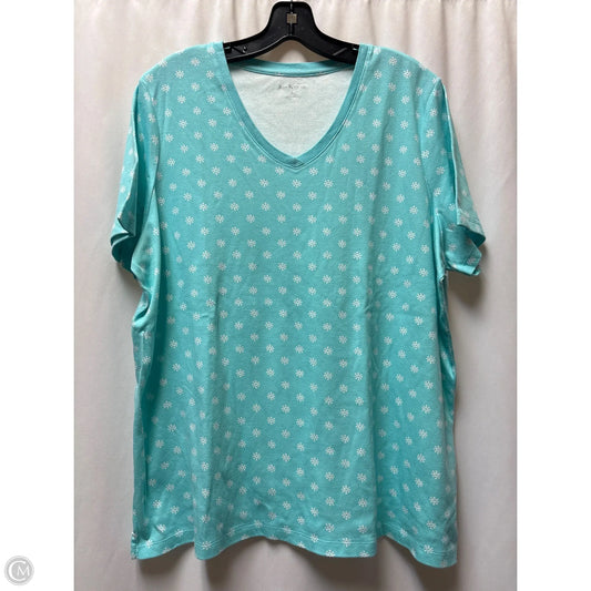 Top Short Sleeve By Kim Rogers In Blue, Size: Xl