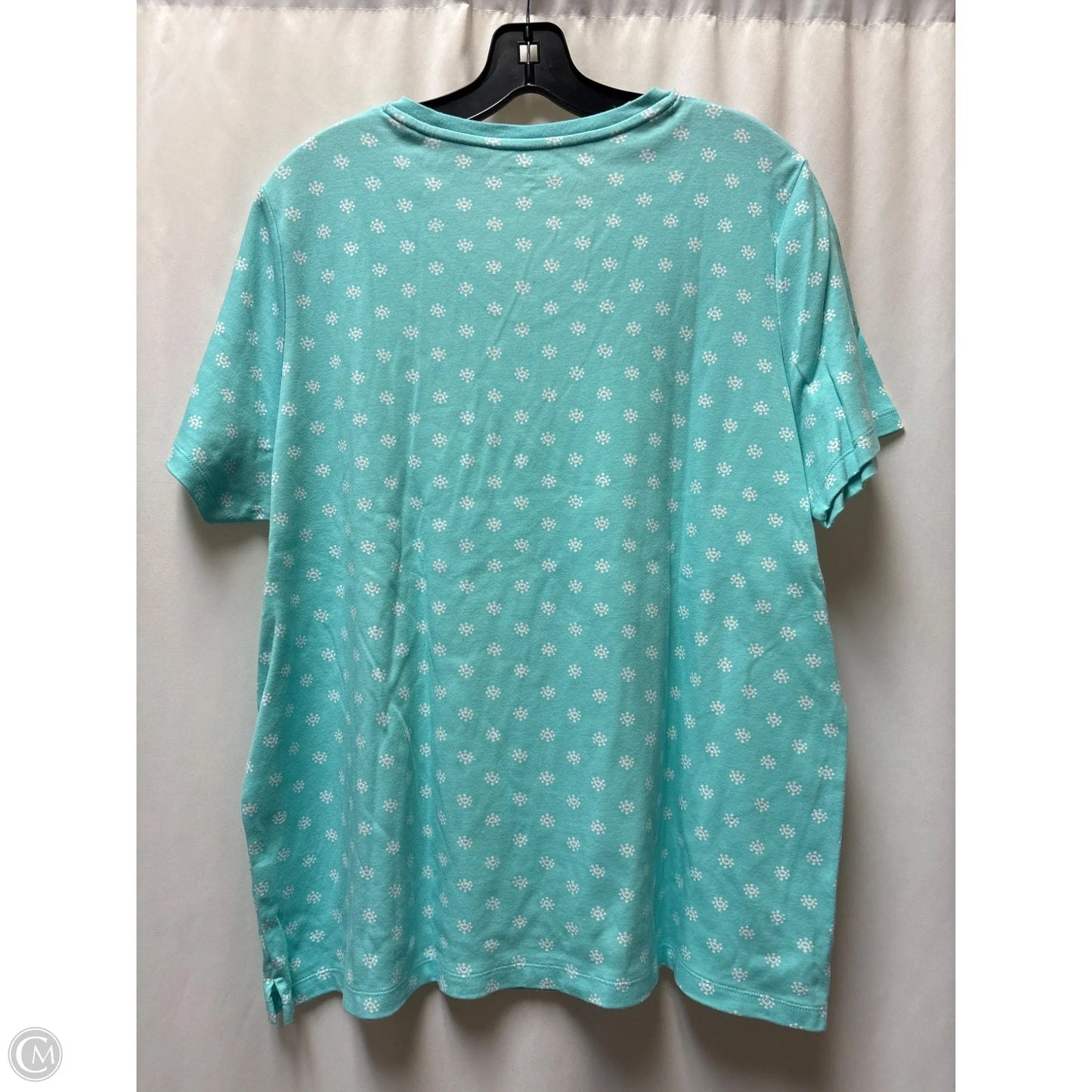 Top Short Sleeve By Kim Rogers In Blue, Size: Xl