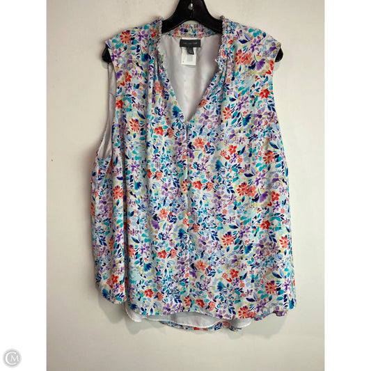 Top Sleeveless By Limited In Multi-colored, Size: 2x