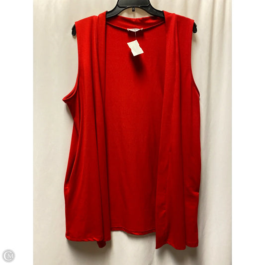 Cardigan By Zenana Outfitters In Red, Size: 2x