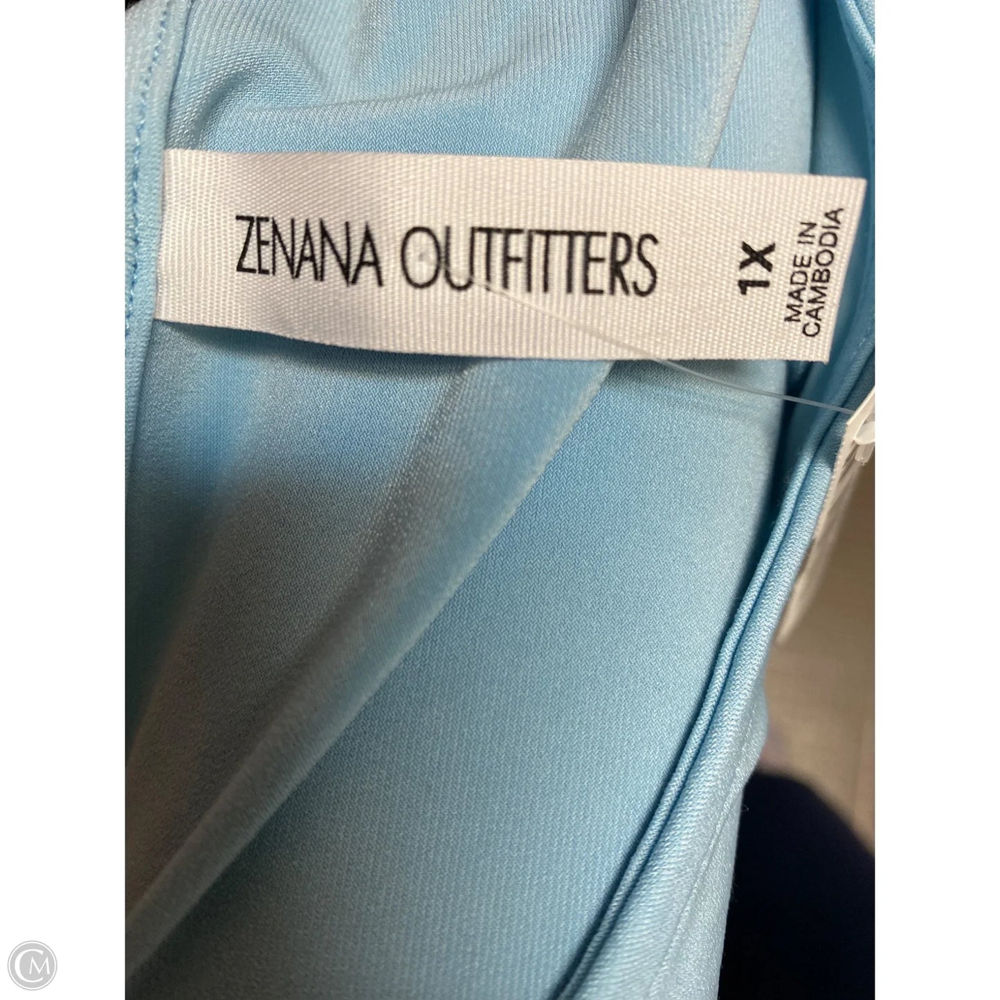 Top Short Sleeve By Zenana Outfitters In Blue, Size: 1x