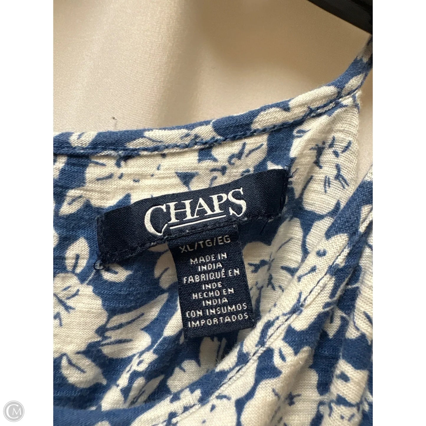 Dress Casual Maxi By Chaps In Blue, Size: Xl
