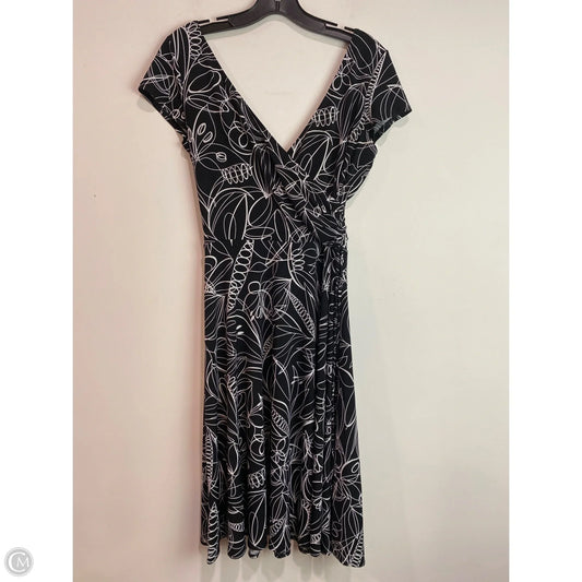 Dress Casual Midi By London Times In Black & White, Size: M