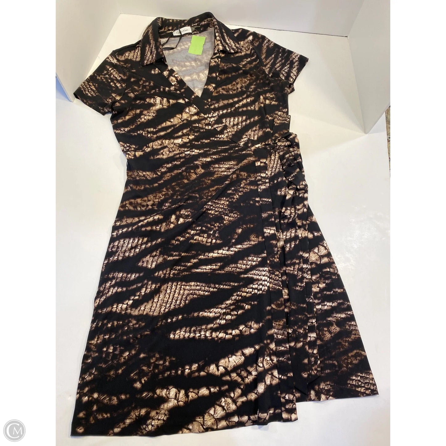 Dress Casual Midi By Calvin Klein In Black, Size: M