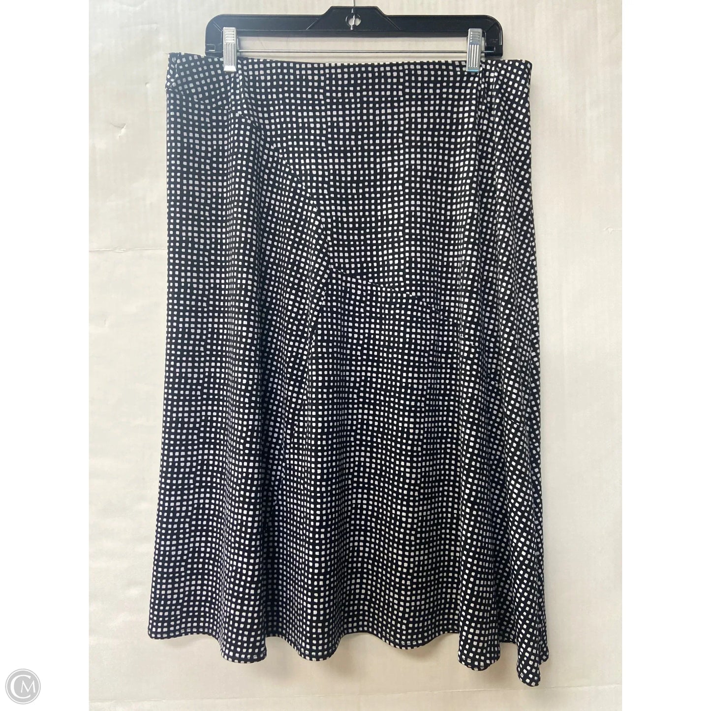 Skirt Midi By Jaclyn Smith In Black & White, Size: L