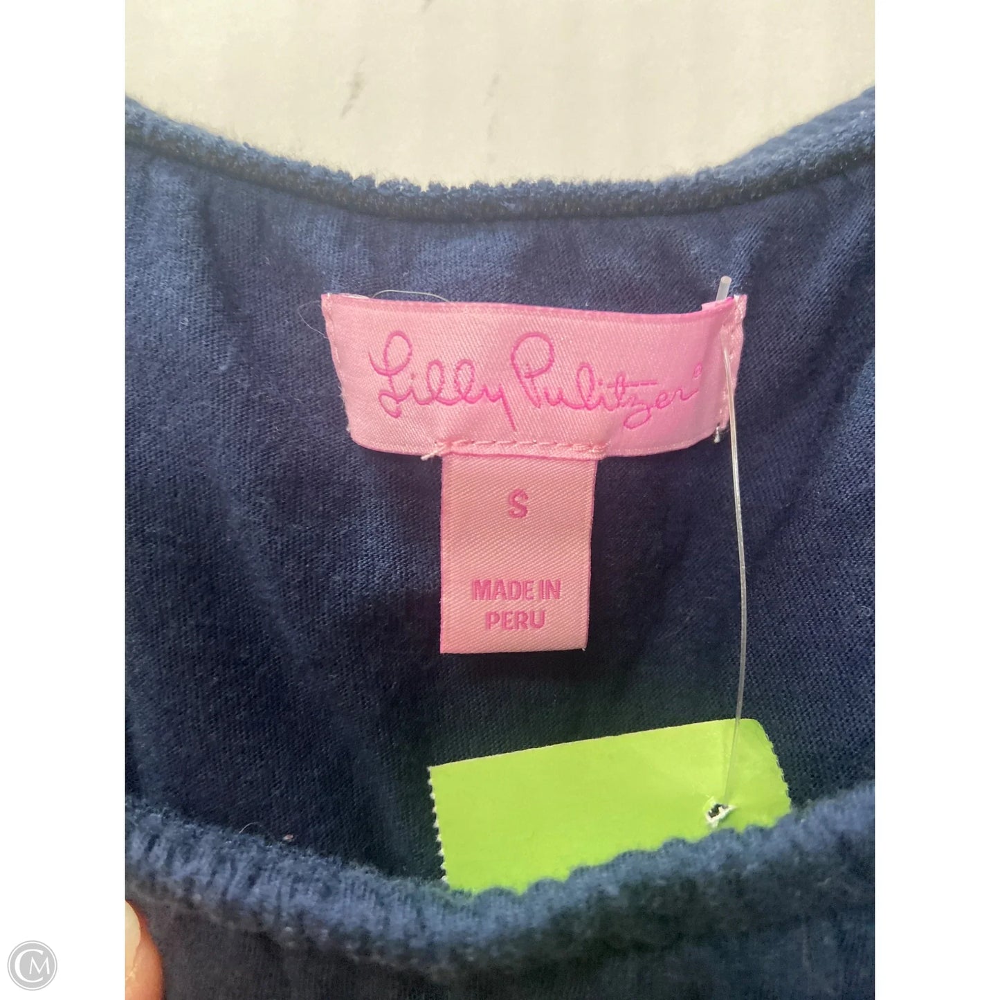 Top Sleeveless Designer By Lilly Pulitzer In Navy, Size: S