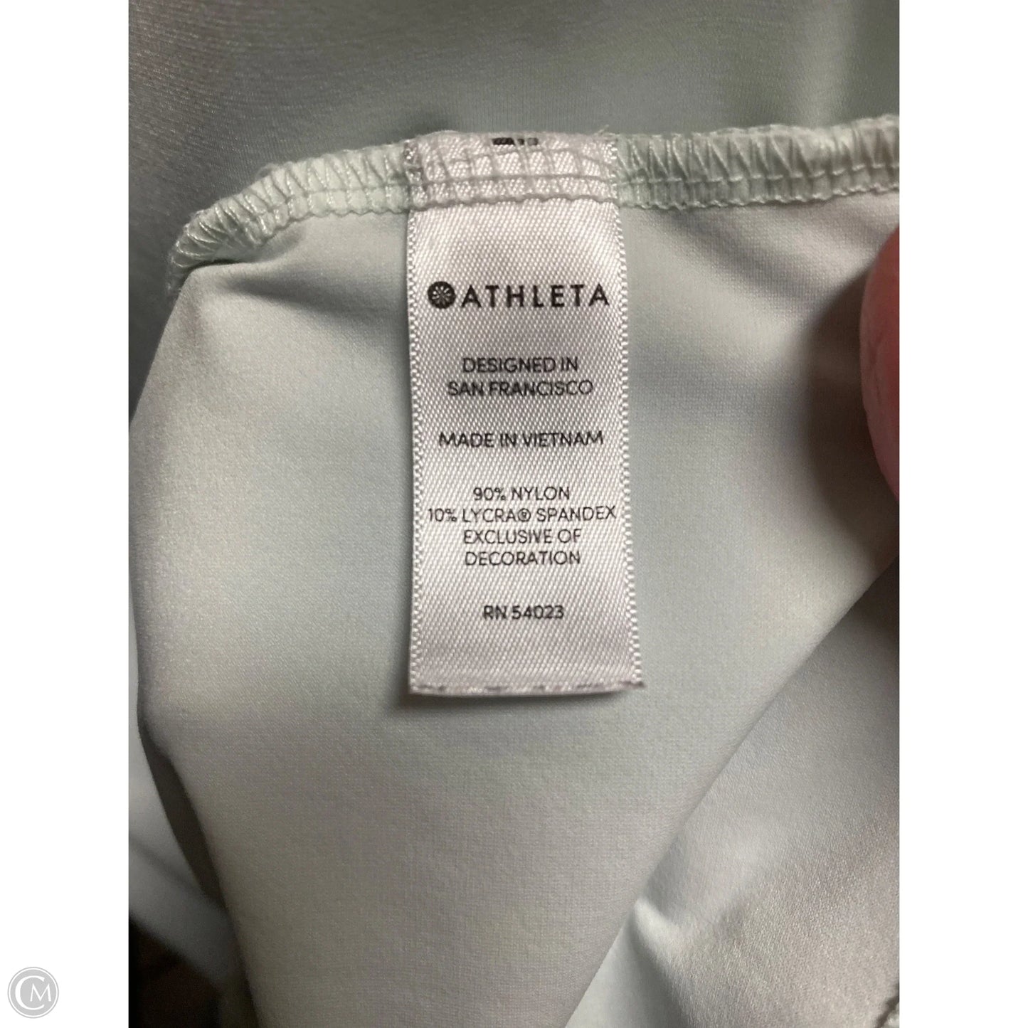 Athletic Top Short Sleeve By Athleta In Green, Size: Xs