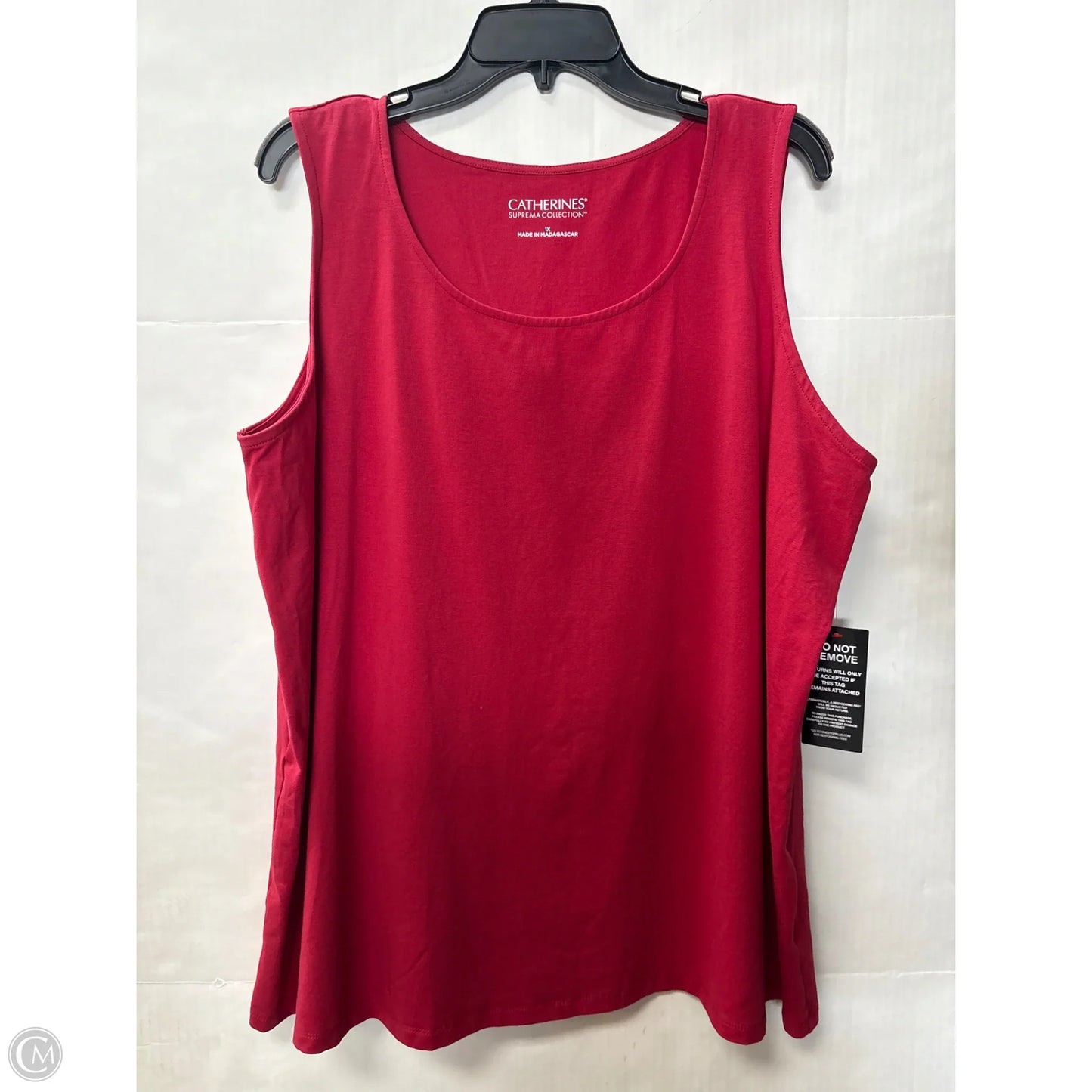 Top Sleeveless By Catherines In Red, Size: 1x
