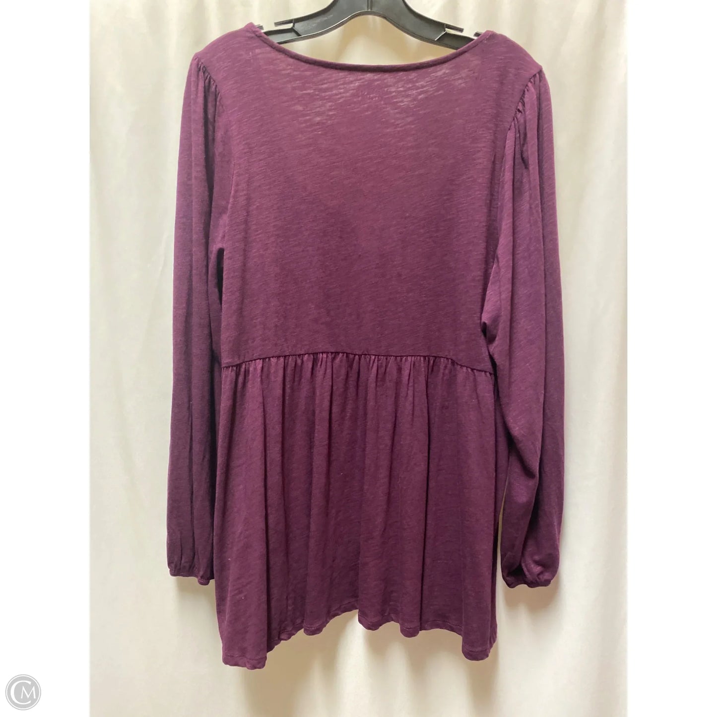 Top Long Sleeve By Torrid In Purple, Size: 1x