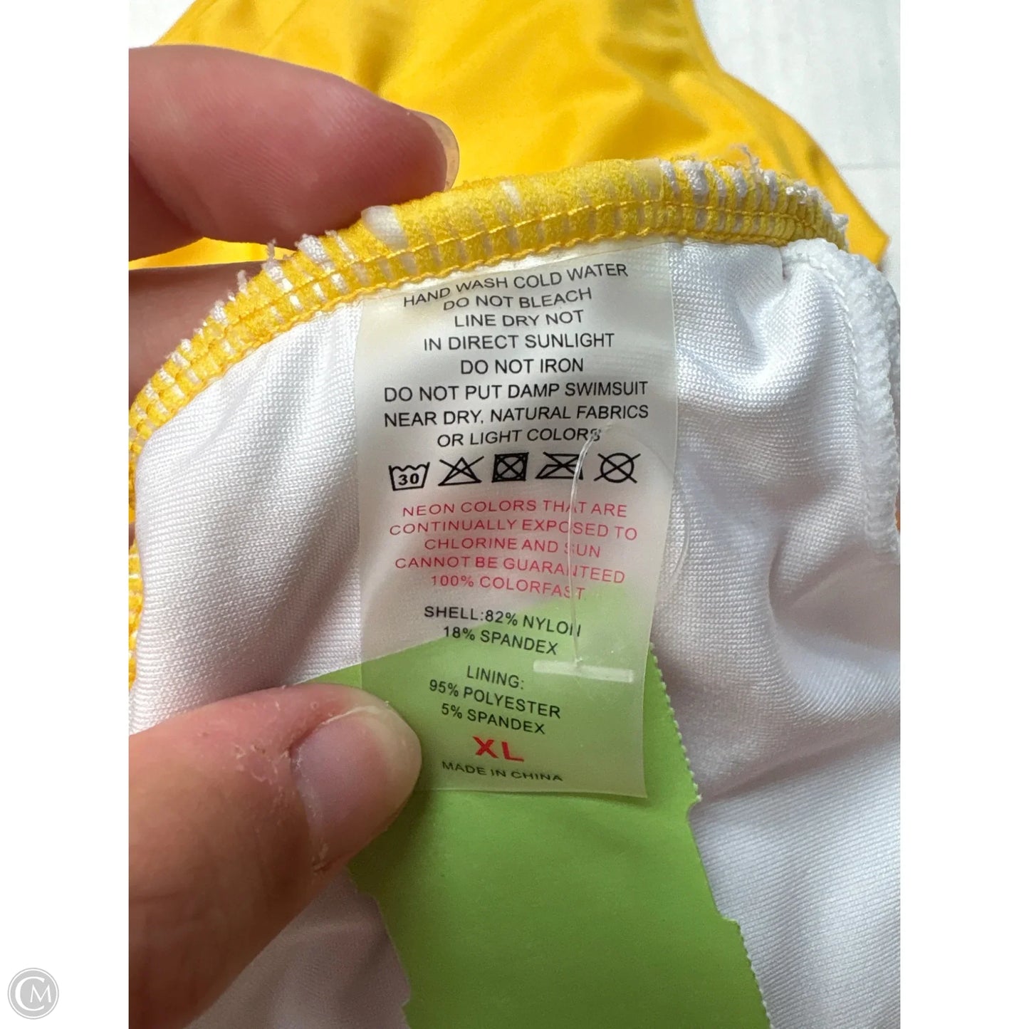 Swimsuit By Clothes Mentor In Yellow, Size: Xl