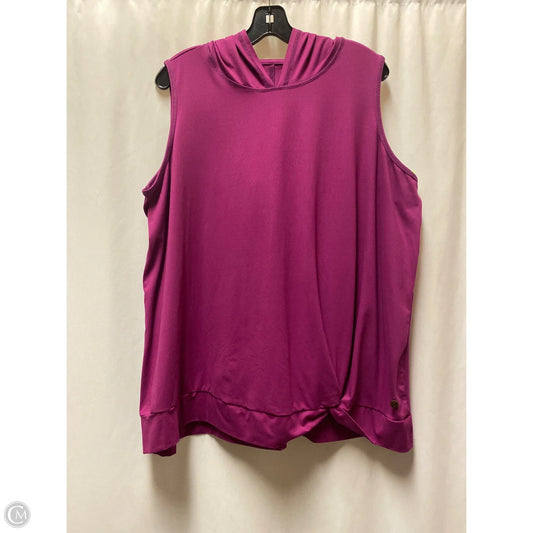 Athletic Top Short Sleeve By Livi Active In Purple, Size: 3x