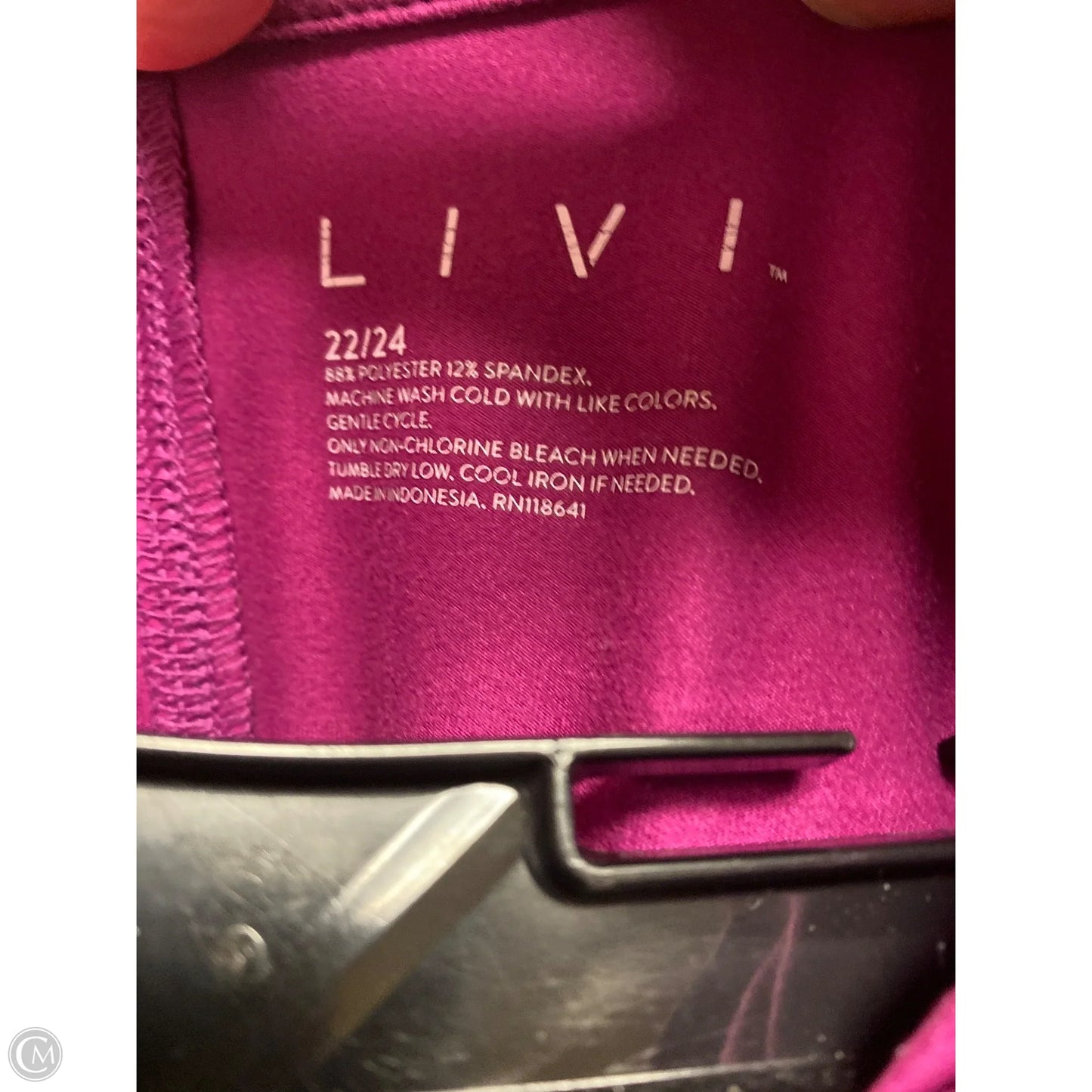 Athletic Top Short Sleeve By Livi Active In Purple, Size: 3x