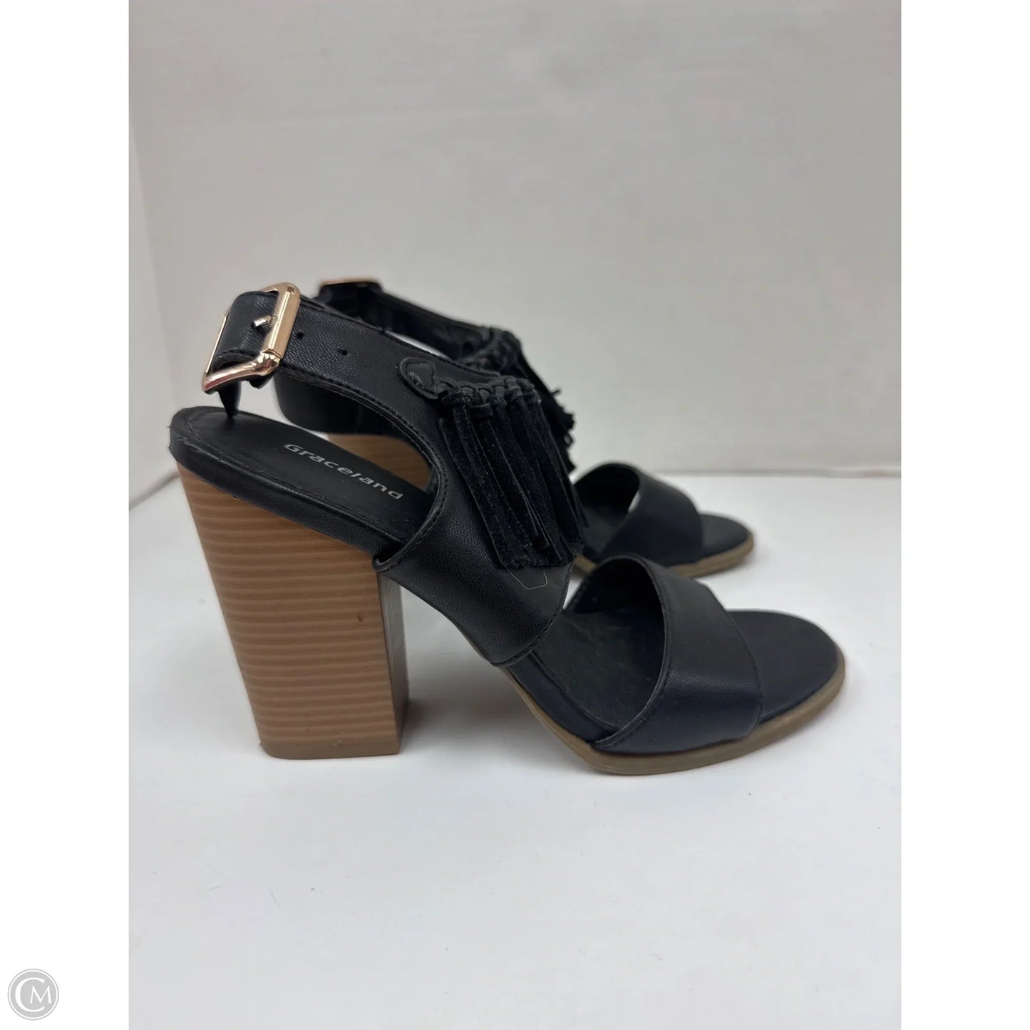 Shoes Heels Block By Clothes Mentor In Black, Size: 5.5