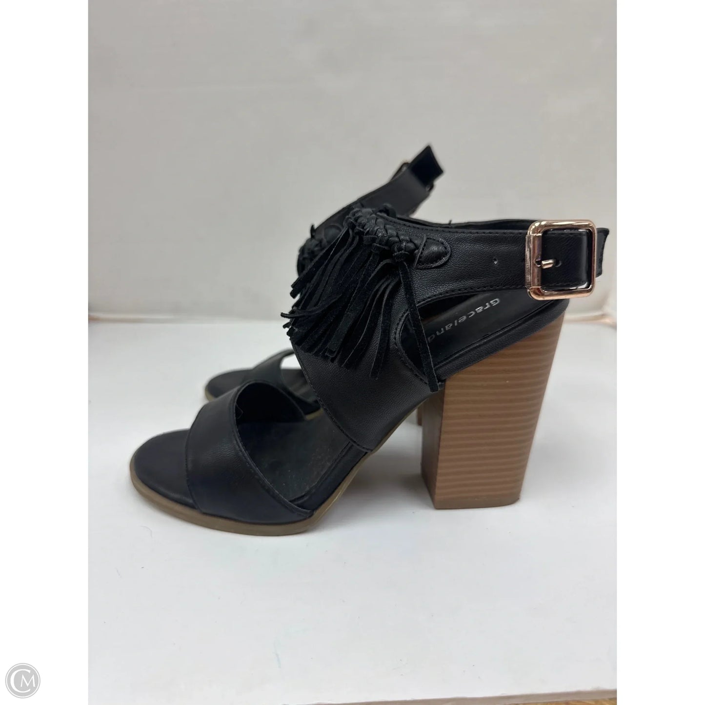 Shoes Heels Block By Clothes Mentor In Black, Size: 5.5