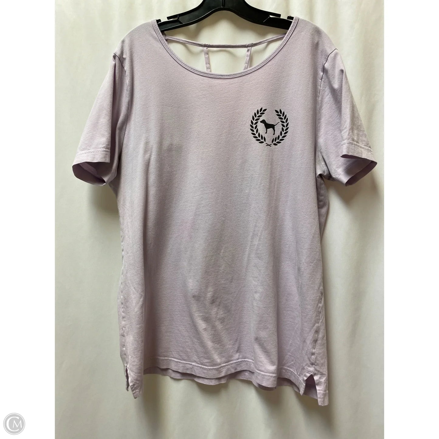 Top Short Sleeve By Pink In Purple, Size: L