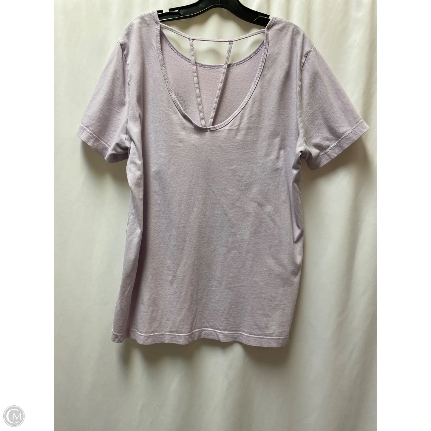 Top Short Sleeve By Pink In Purple, Size: L